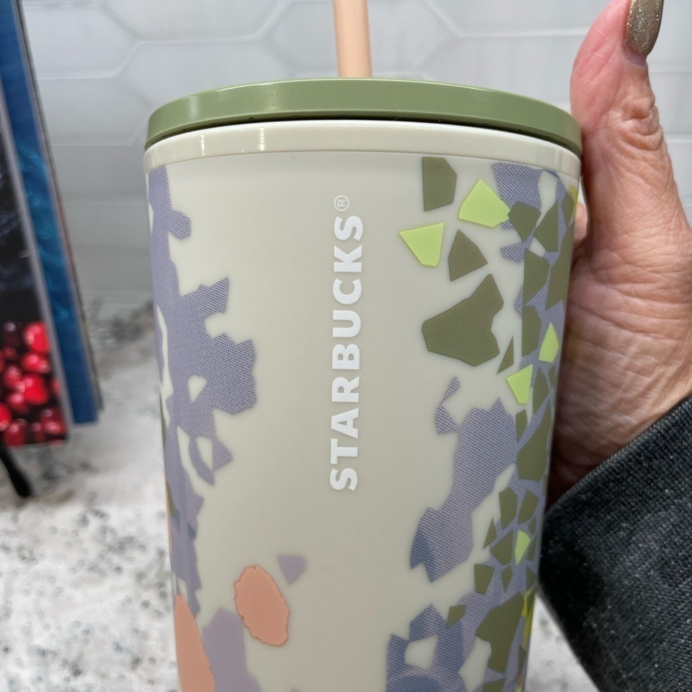 Starbucks Fall 2024 Pastel Multi Color Shapes. Matte Soft Touch Tumbler. NWT. - Picture 4 of 8